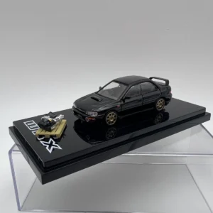 HOBBY JAPAN 1:64 SUBARU IMPREZA WRX 1992 CUSTOMIZED VERSION NEGRO MICA