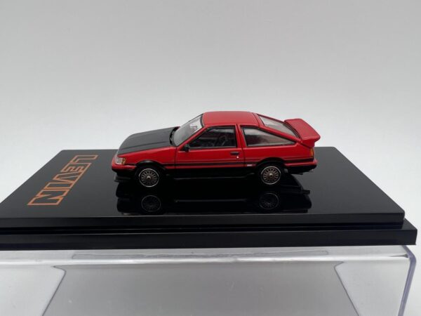 HOBBY JAPAN 1:64 TOYOTA LEVIN AE86 CUSTOMIZED VERSION ROJO/NEGRO