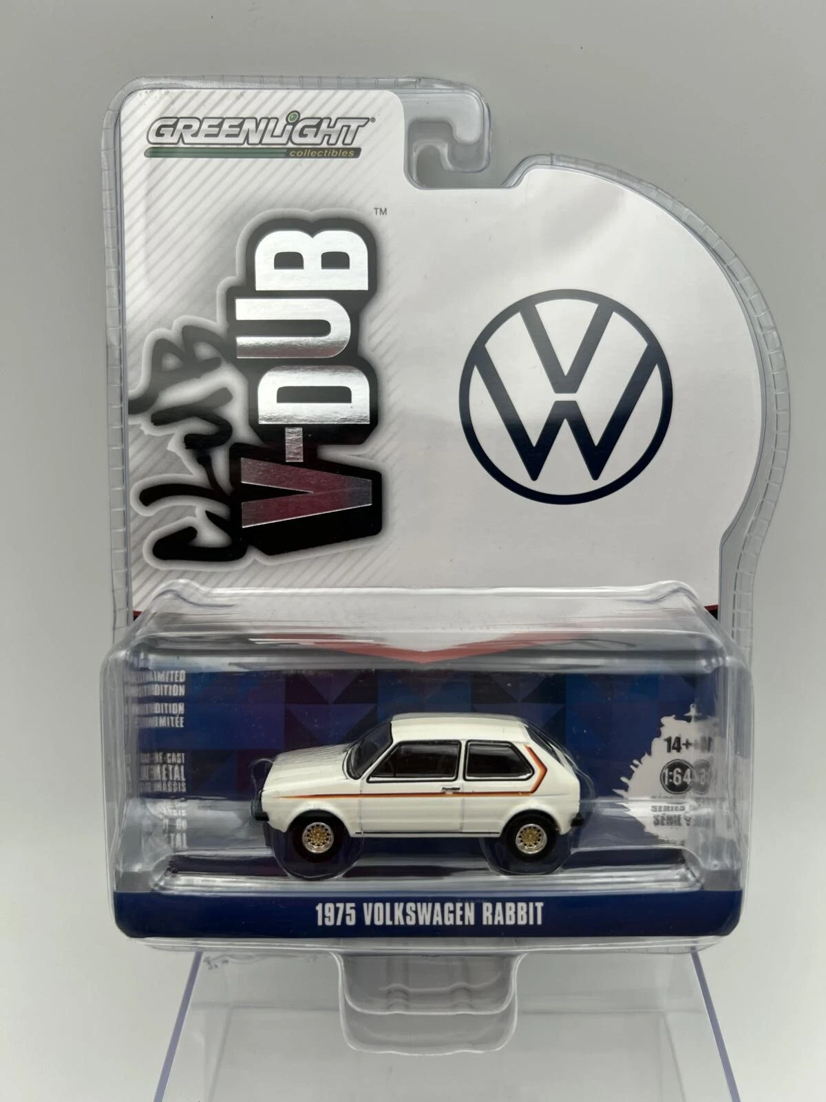 GREENLIGHT 1:64 VW RABBIT 1975 BLANCO