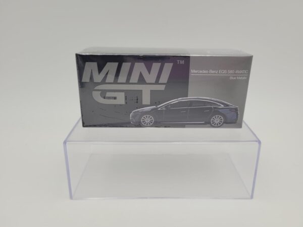 MINI GT 1:64 MERCEDES BENZ EOS 580 4MATIC BLUE METALLIC