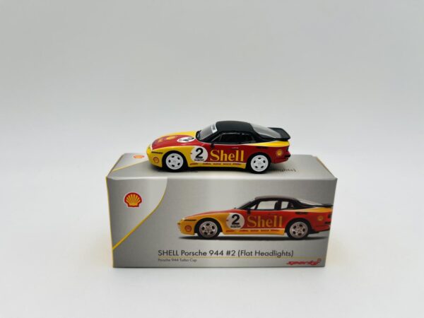 TINY 1:64 SHELL PORSCHE 944 TURBO CUP #2 (FLAT HEADLIGHTS)