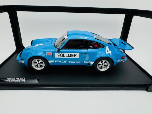 SOLIDO 1:18 PORSCHE 911 IROC RIVERSIDE 1974 FOLLMER Nº4 - Imagen 5