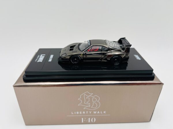 INNO MODELS 1:64 FERRARI F40 LBWK CHROME BLACK - Image 3