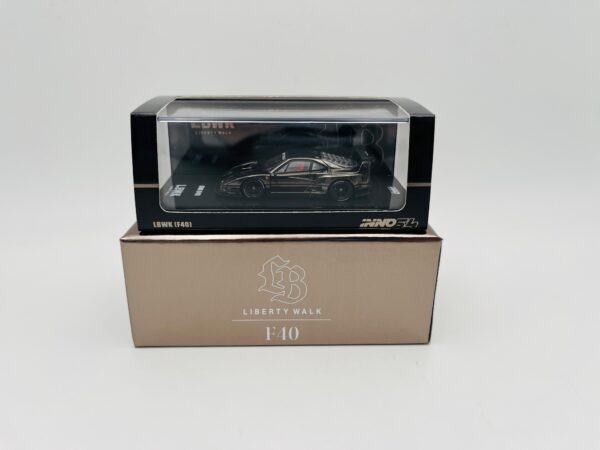 INNO MODELS 1:64 FERRARI F40 LBWK CHROME BLACK
