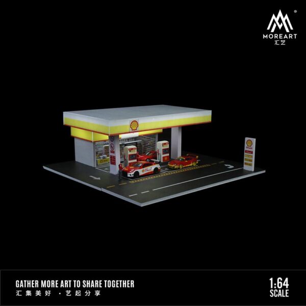 MOREART 1:64 DIORAMA SHELL GAS STATION - Imagen 4