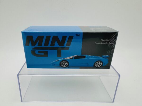 MINI GT 1:64 BUGATTI EB110 SUPER SPORT BLU BUGATTI