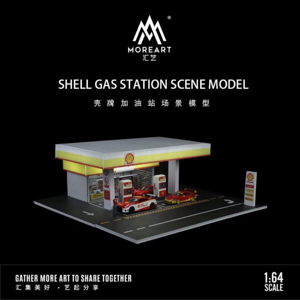 MOREART 1:64 DIORAMA SHELL GAS STATION - Imagen 3
