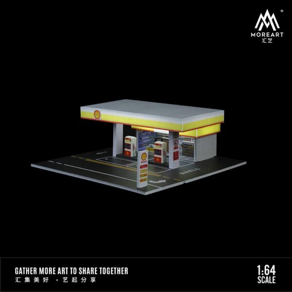 MOREART 1:64 DIORAMA SHELL GAS STATION - Imagen 2