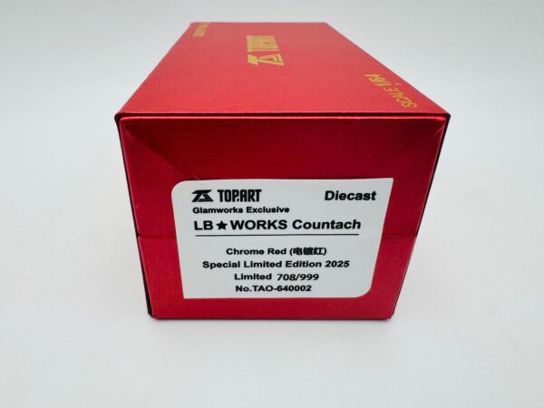 TOPART 1:64 LAMBORGHINI COUNTACH LBWK CHROMED RED - Imagen 9
