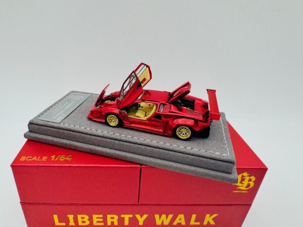 TOPART 1:64 LAMBORGHINI COUNTACH LBWK CHROMED RED