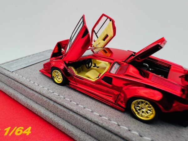 TOPART 1:64 LAMBORGHINI COUNTACH LBWK CHROMED RED - Imagen 7