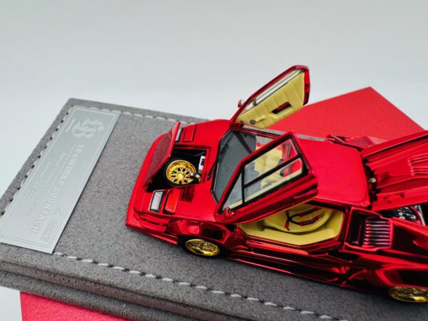 TOPART 1:64 LAMBORGHINI COUNTACH LBWK CHROMED RED - Imagen 6