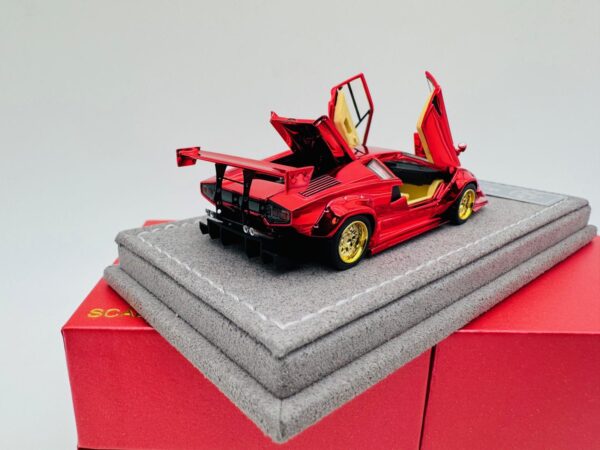 TOPART 1:64 LAMBORGHINI COUNTACH LBWK CHROMED RED - Imagen 5