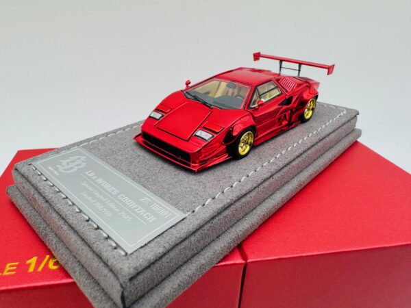 TOPART 1:64 LAMBORGHINI COUNTACH LBWK CHROMED RED - Imagen 4