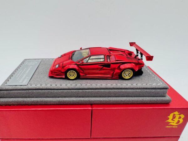 TOPART 1:64 LAMBORGHINI COUNTACH LBWK CHROMED RED - Imagen 3