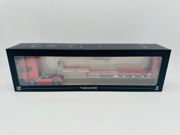 TIME MODEL 1:64 SCANIA FLATBED TRANSPORT RED - Imagen 3