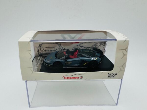 RHINO MODEL 1:64 LAMBORGHINI AVENTADOR SVJ GRAY