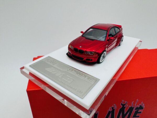 FLAME 1:64 BMW M3 E46 PANDEM ROCKET BUNNY METALLIC RED - Image 3