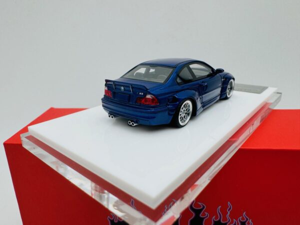 FLAME 1:64 BMW M3 E46 PANDEM ROCKET BUNNY METALLIC BLUE - Image 4