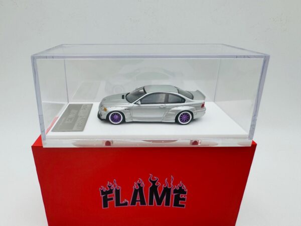 FLAME 1:64 BMW M3 E46 PANDEM ROCKET BUNNY METALLIC SILVER - Image 2