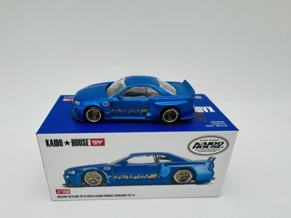 MINI GT 1:64 NISSAN SKYLINE GTR R34 KAIDO WORKS SHINJUKU V2  158 NOVEDAD