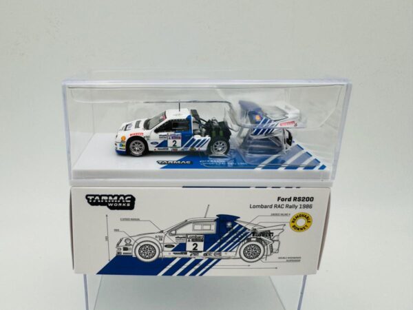 TARMAC WORKS 1:64 FORD RS200 LOMBARD RAC RALLY 1986