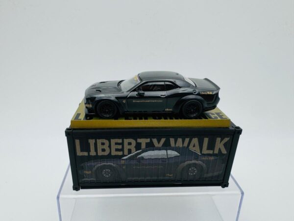 TARMAC WORKS 1:64 DODGE CHALLENGER SRT HELLCAT LB-WORKS BLACK METALLIC - Imagen 3