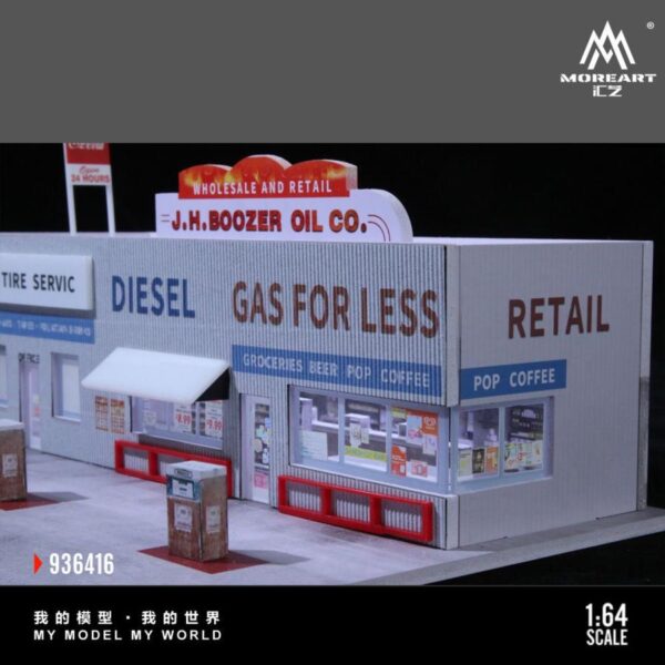 MOREART 1:64 AMERICAN GAS STATION SCENE - Image 2