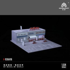MOREART 1:64 AMERICAN GAS STATION SCENE