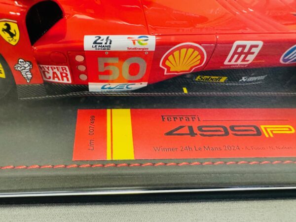 BBR 1:18 FERRARI 499P WINNER LE MANS 2024 N7/499 - Imagen 14