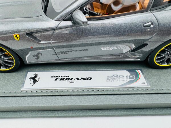 BBR 1:18 FERRARI 599 GTB GRIGIO SILVERSTONE AUTOMATIC GEAR - Imagen 5