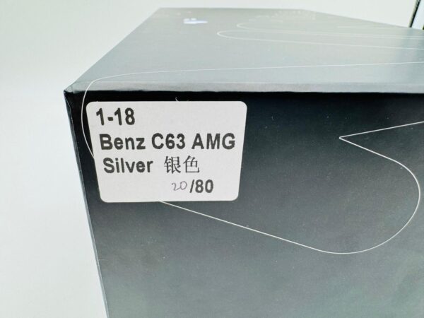 NICE AUTO 1:18 MERCEDES BENZ C63 AMG BLACK SERIES SILVER - Imagen 13