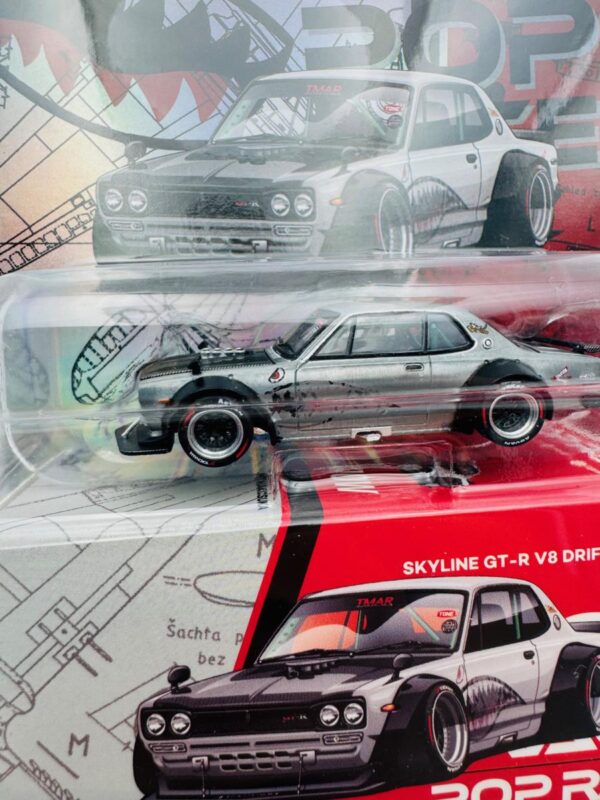 POP RACE 1:64 NISSAM SKYLINE GTR V8 DRIF HAKOSUKA CHASE - Image 2