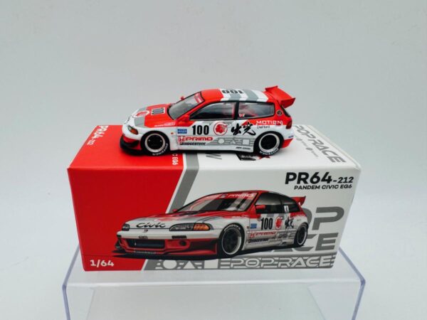 POP RACE 1:64 HONDA CIVIC EG6 PANDEM IDEMITSU MOTION INFINITE