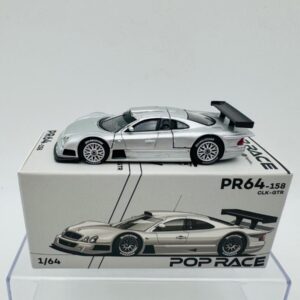 POP RACE 1:64 MERCEDES AMG CLK GTR SILVER