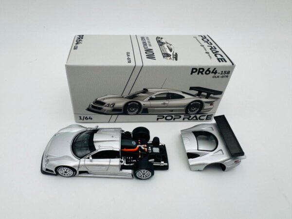 POP RACE 1:64 MERCEDES AMG CLK GTR SILVER - Image 2