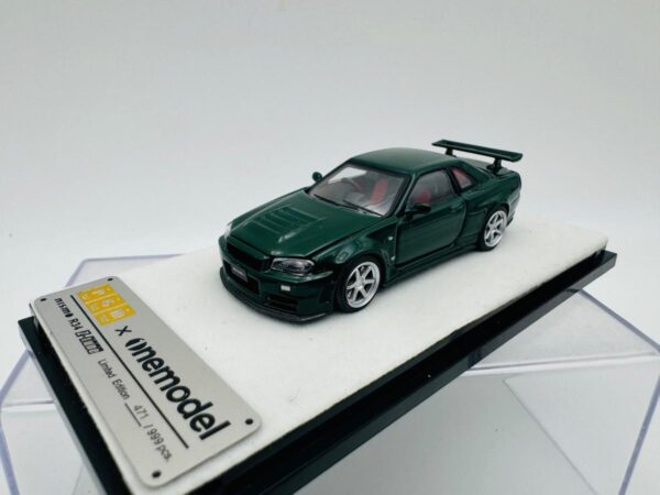 PGM 1:64 NISSAN GTR R34 Z-TUNE BRITISH GREEN – Image 5