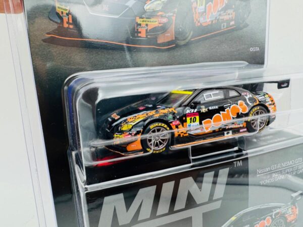 MINI GT 1:64 NISSAN GTR NISMO GT3 2023 SUPER GT SERIES PONOS GAINER - Imagen 2