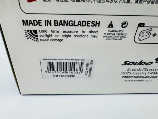 SOLIDO 1:18 PORSCHE 911 GT3 RS BLANCO 2024 - Imagen 6