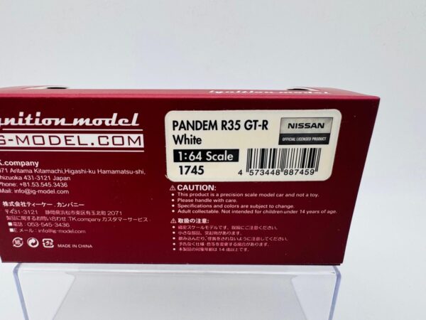 IGNITION MODEL 1:64 NISSAN GTR PANDEM R35 WHITE - Imagen 6