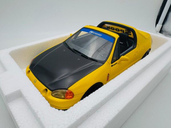 OTTO 1:18 HONDA CIVIC DEL SOL SPOON YELLOW - Imagen 2