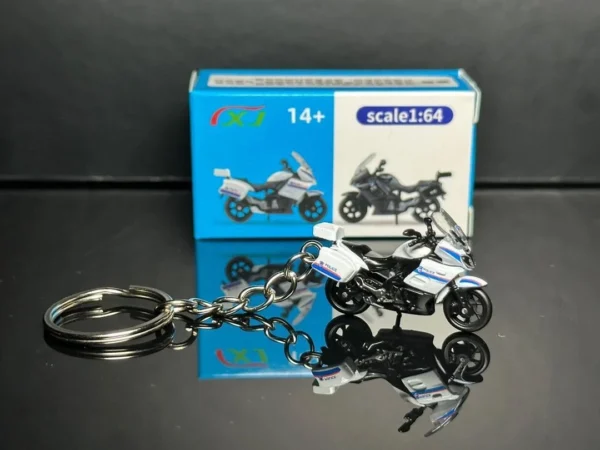 LLAVERO BMW POLICE KEYCHAIN WHITE