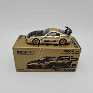 POP RACE 1:64 TOYOTA SUPRA TOP SECRET GT300 GOLD  NOVEDAD