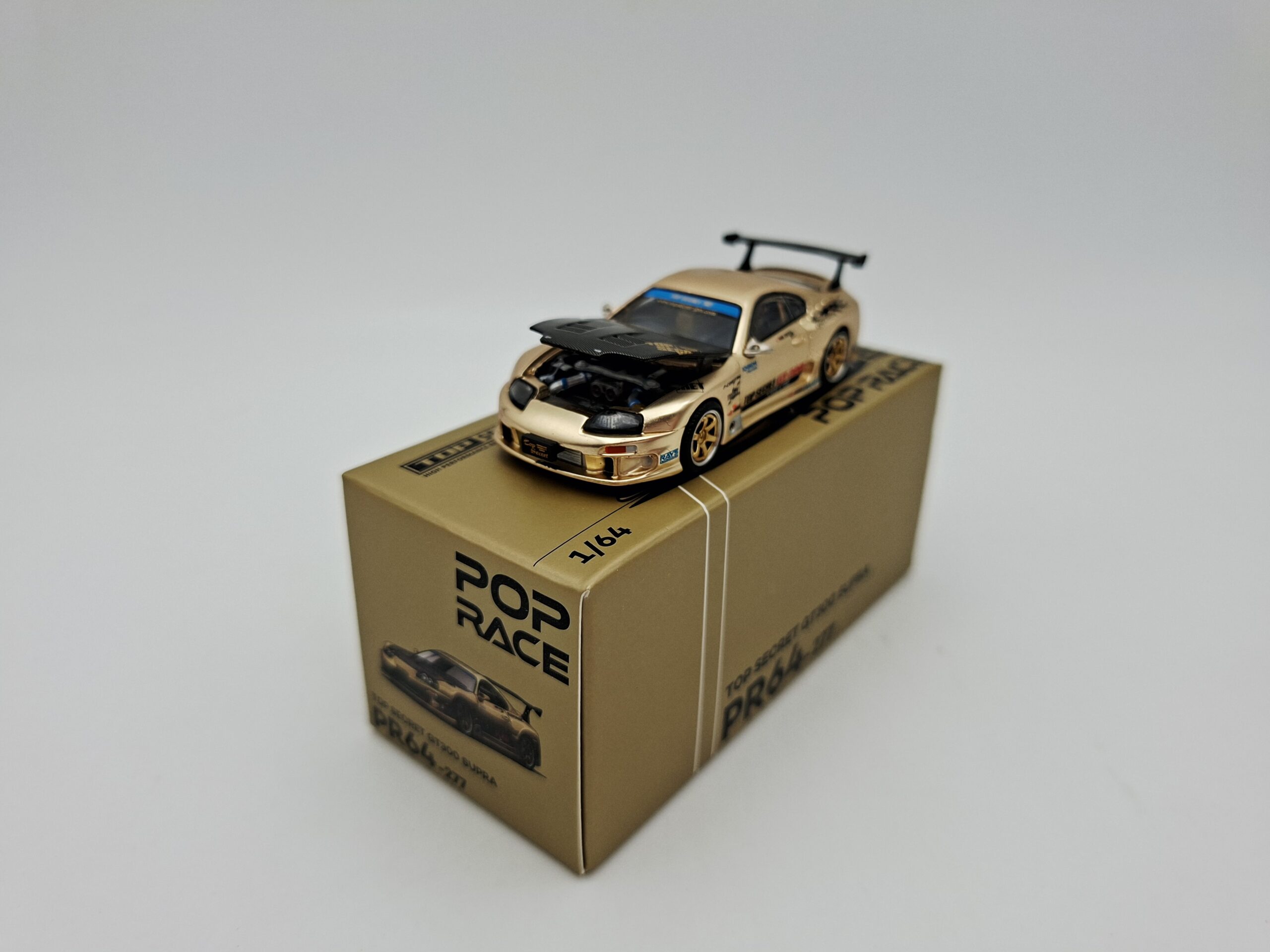 POP RACE 1:64 TOYOTA SUPRA TOP SECRET GT300 GOLD NOVEDAD - Image 2