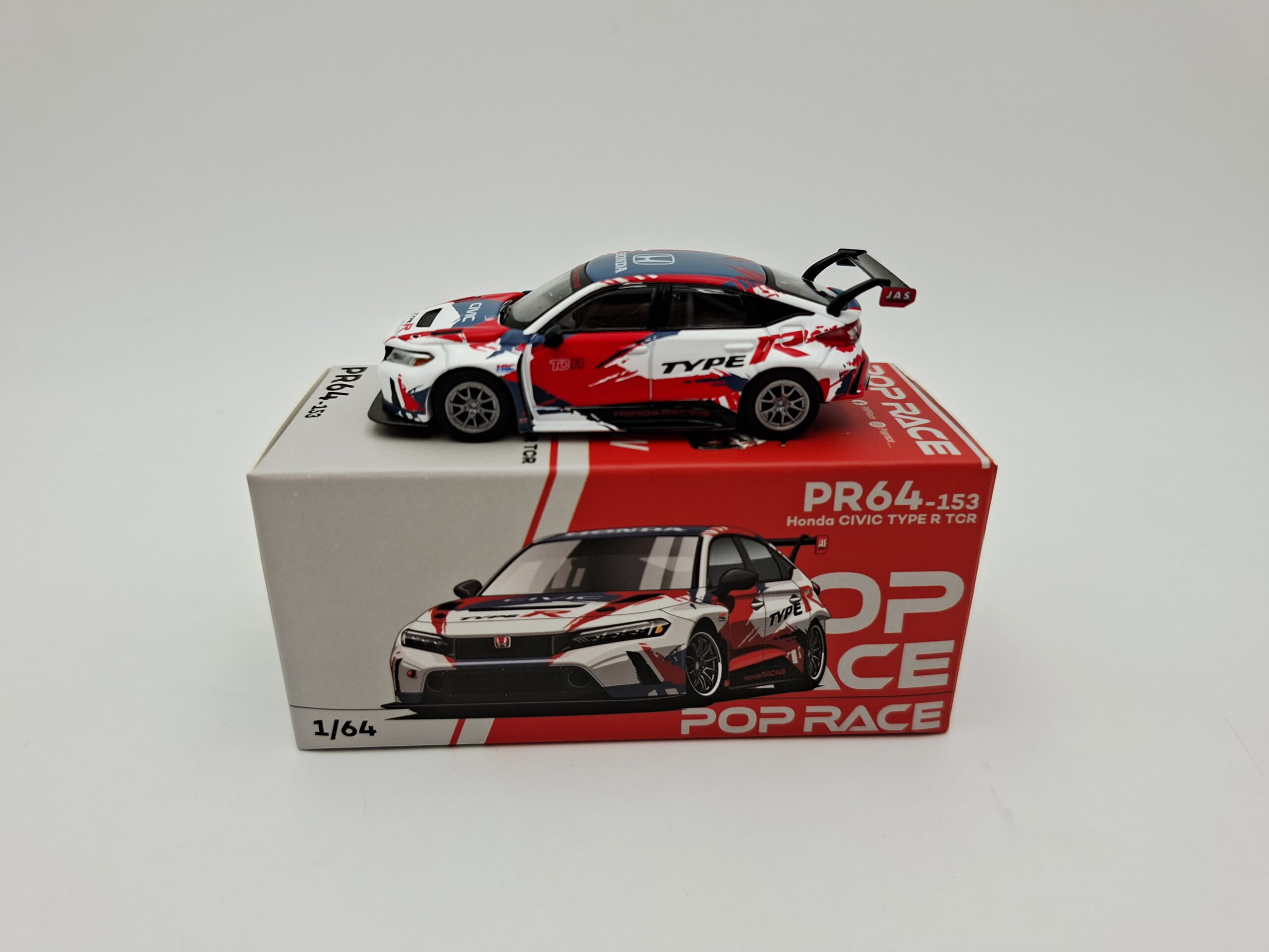 POP RACE 1:64 HONDA CIVIC TYPE R TCR NOVEDAD