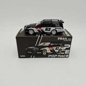 POP RACE 1:64  NISSAN STAGEA R34 SIMONS GARAGE  NOVEDAD