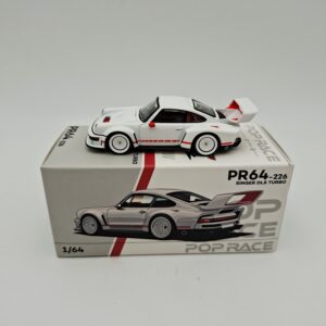 POP RACE 1:64 PORSCHE SINGER DLS TURBO WHITE  NOVEDAD