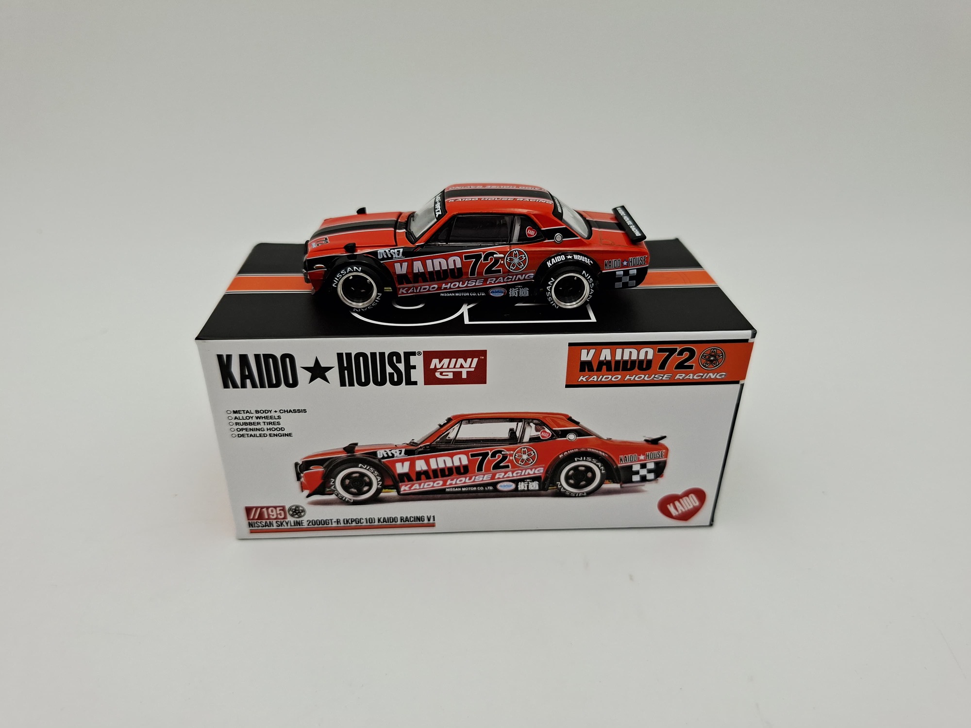MINI GT 1:64 NISSAN SKYLINE 2000GT R KPGC 10 KAIDO RACING V1 NOVEDAD