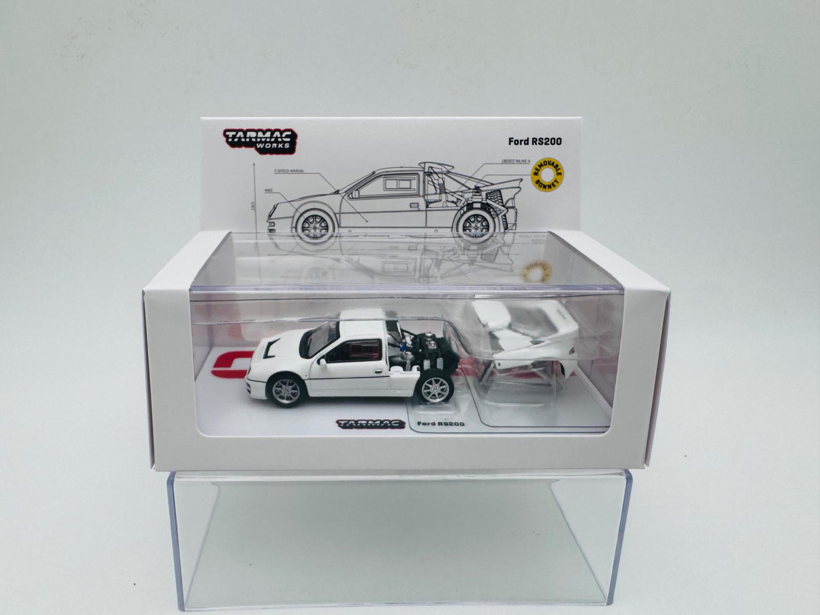 TARMAC WORKS 1:64 FORD RS200 WHITE