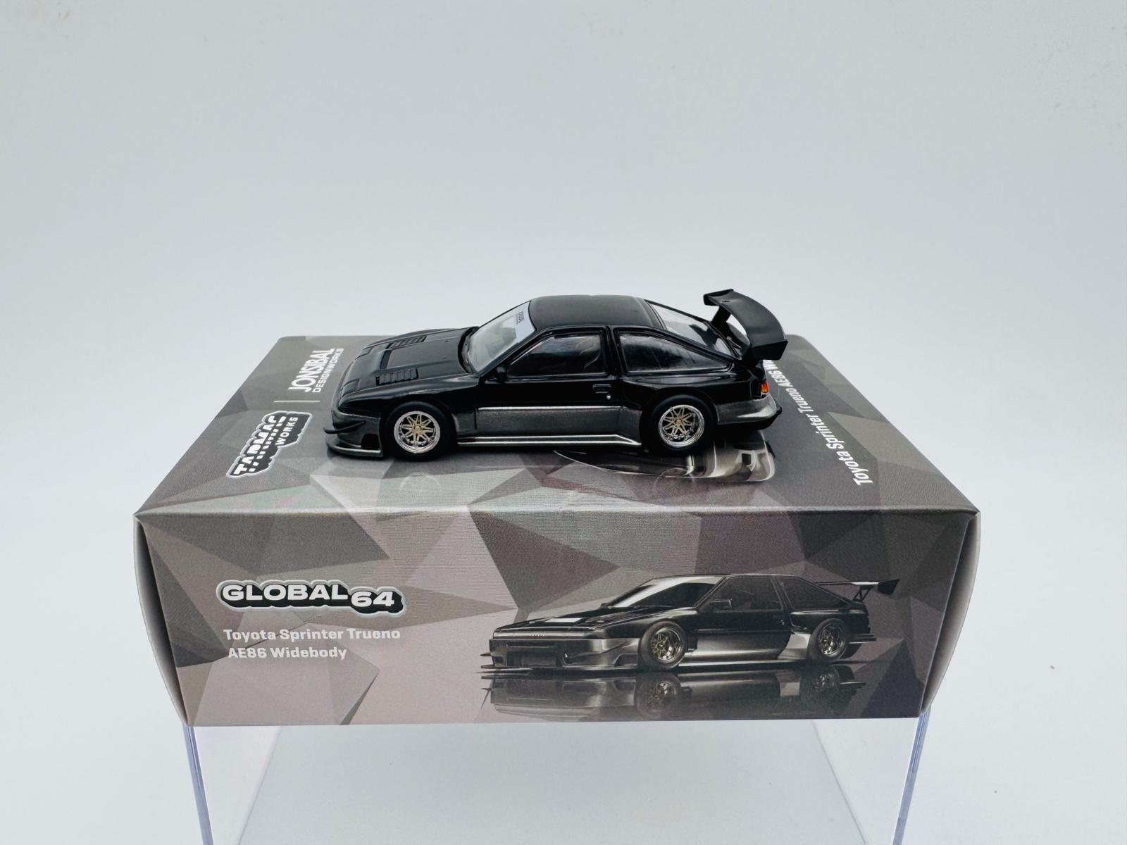 TARMAC WORKS 1:64 TOYOTA SPRINTER TRUENO AE86 BWIDEBODY BLACK